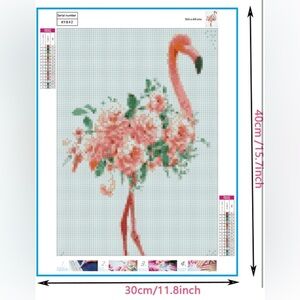 Diamond Painting Kit: Flower Flamingo